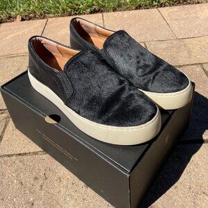 Frye Lena Mohair Leather Loafer Slip-On Sneakers – Black – Size 8